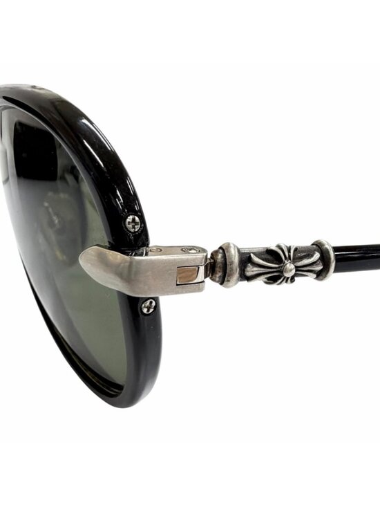 Chrome Hearts Mflaps Part 925 Acetate Teardrop Sunglasses Black Silver 63 main image 7